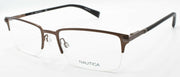 1-Nautica N7281 237 Men's Eyeglasses Frames Half-rim 56-20-140 Matte Brown-688940457452-IKSpecs