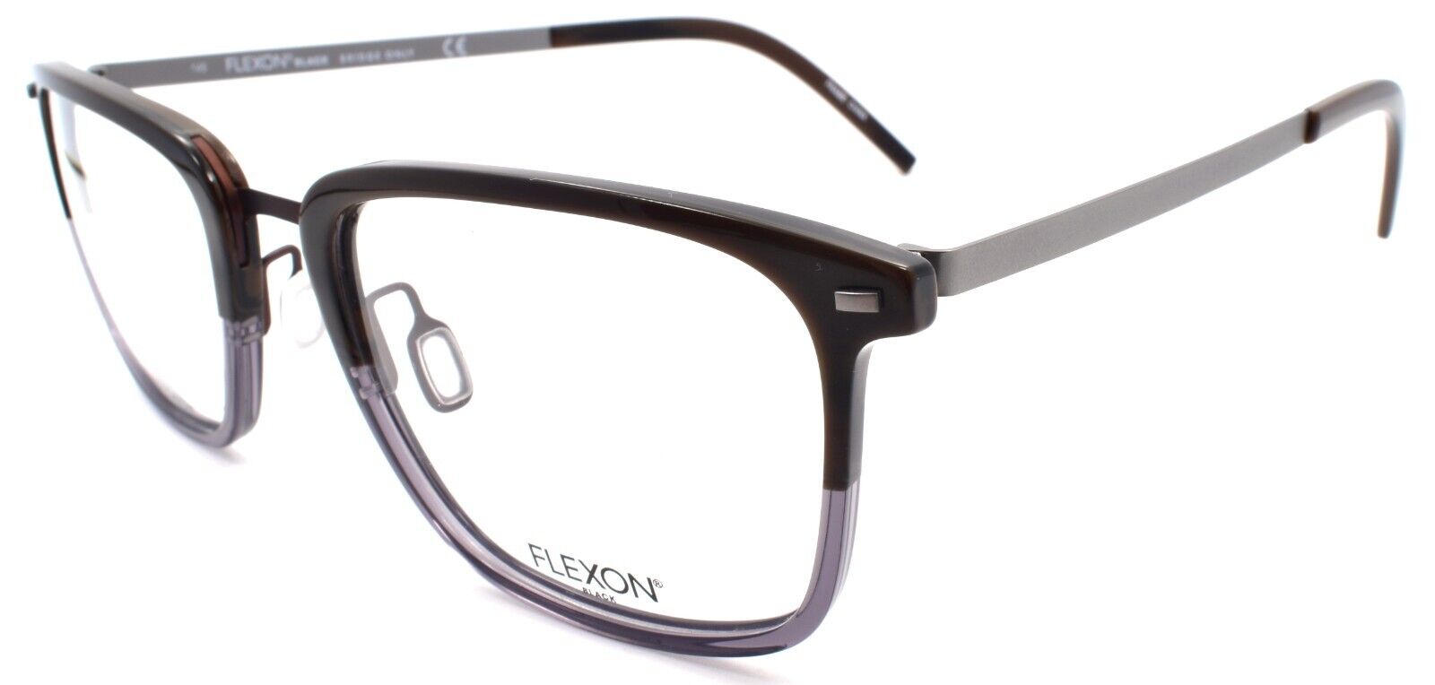 1-Flexon B2023 221 Men's Eyeglasses Frames Brown Horn 56-22-145 Flexible Titanium-883900206433-IKSpecs