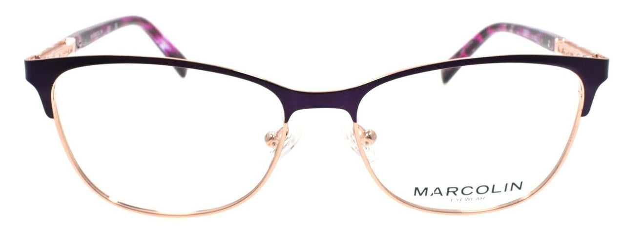 Marcolin MA5026 082 Women's Eyeglasses Frames Cat Eye 52-15-140 Matte Violet