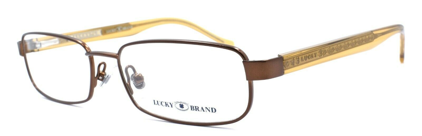 1-LUCKY BRAND Zipper Eyeglasses Frames SMALL 50-15-130 Brown + CASE-751286226980-IKSpecs