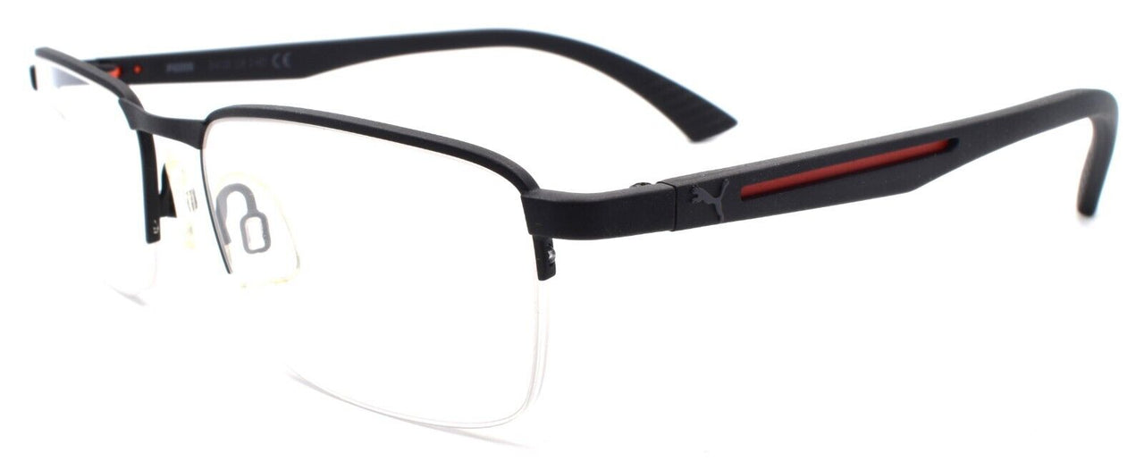1-PUMA PU0020O 005 Men's Eyeglasses Frames Half-Rim 54-18-140 Black-889652001845-IKSpecs