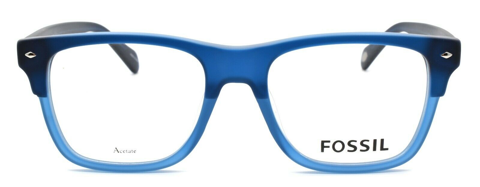2-Fossil FOS 7031 RCT Men's Eyeglasses Frames 52-18-140 Matte Blue + CASE-716736064734-IKSpecs