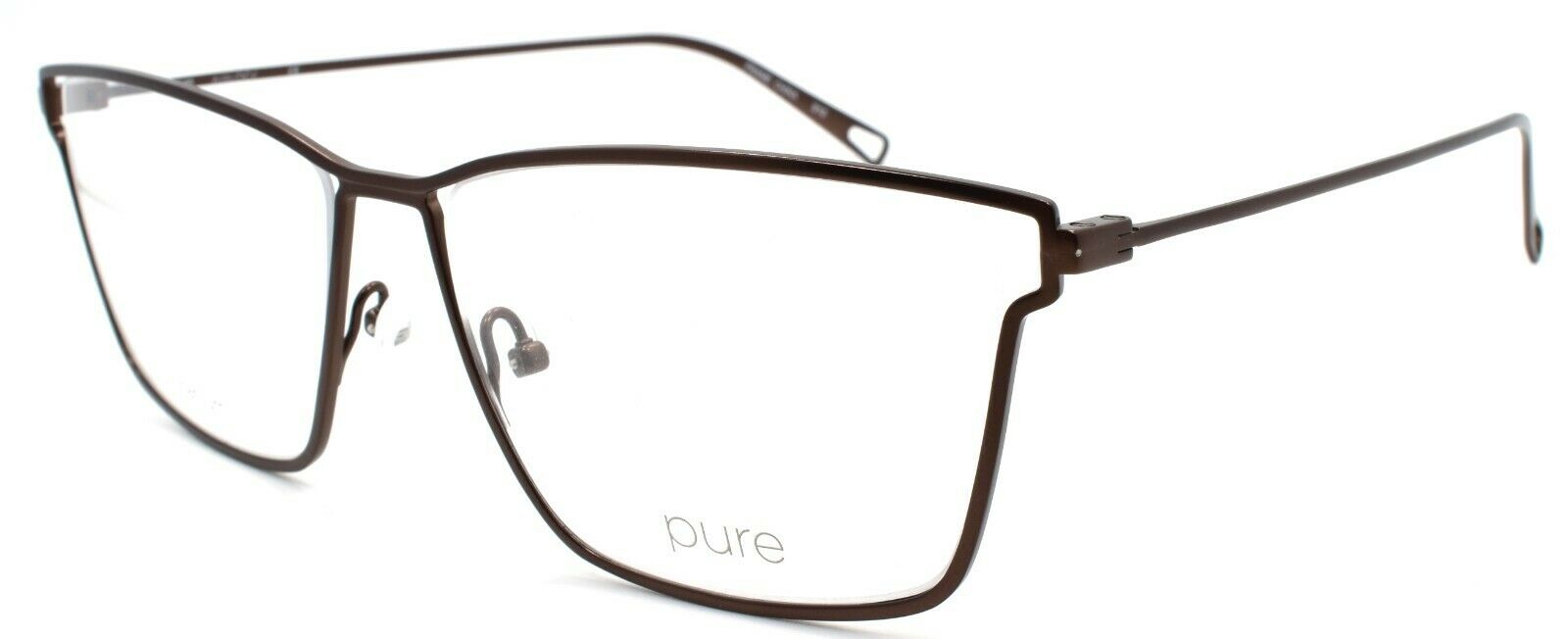 1-Marchon Airlock 4000 210 Men's Eyeglasses Frames Titanium 58-17-140 Brown-886895459020-IKSpecs
