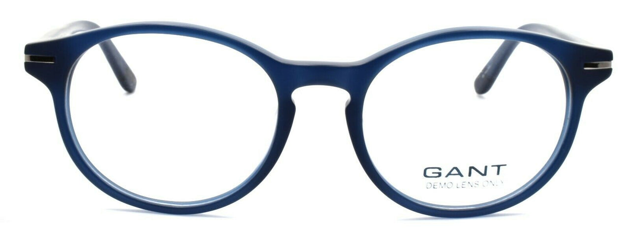 2-GANT GA3060 091 Men's Eyeglasses Frames Round 48-17-140 Matte Blue-664689694419-IKSpecs