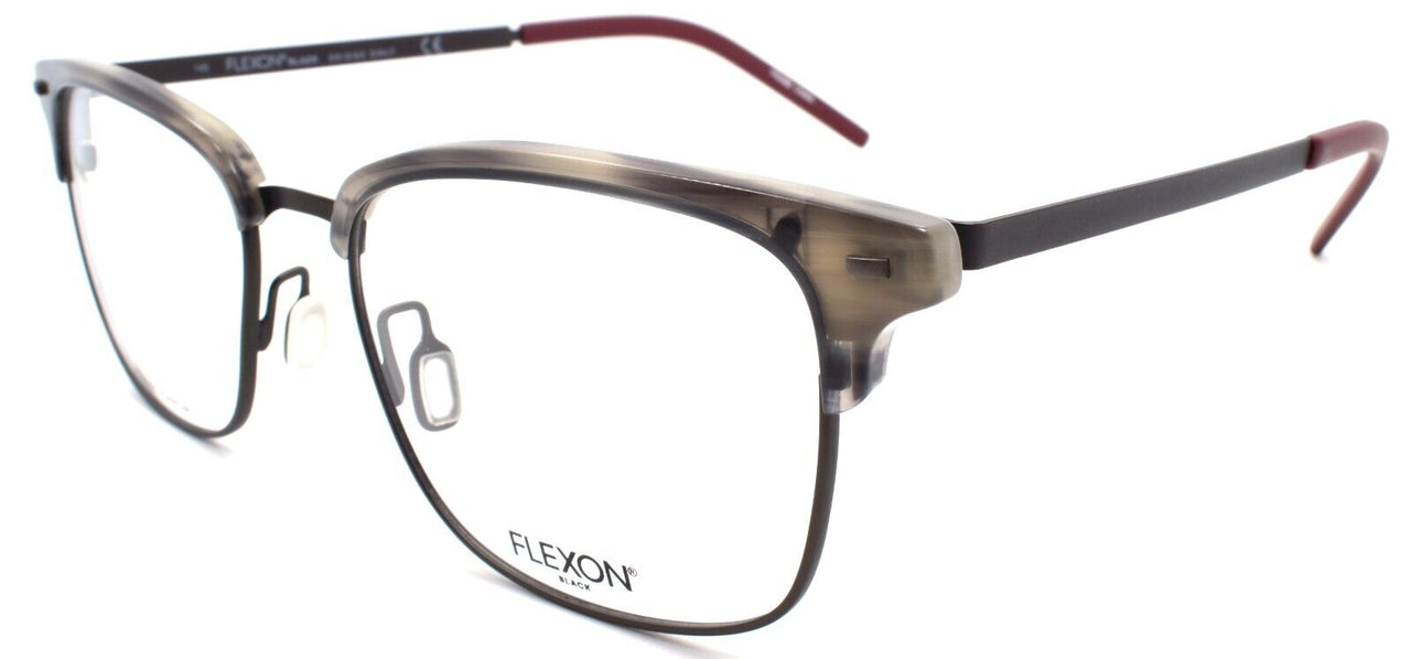 1-Flexon B2022 021 Men's Eyeglasses Frames Grey Horn 55-19-145 Flexible Titanium-886895450461-IKSpecs
