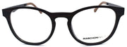 3-Marchon M-1502 210 Eyeglasses Frames 50-19-140 Matte Brown + 2 Magnetic Clip Ons-886895484367-IKSpecs