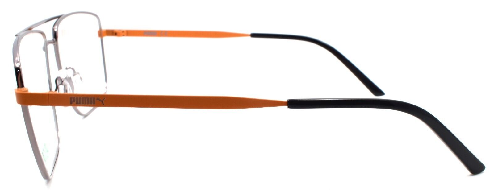 3-PUMA PU0216O 002 Men's Eyeglasses Frames Aviator 58-16-145 Ruthenium / Orange-889652182711-IKSpecs