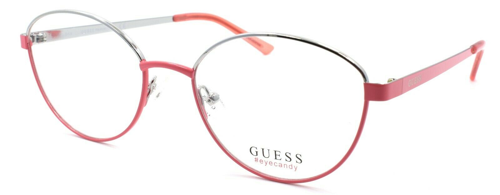 1-GUESS GU3043 072 Eye Candy Women's Eyeglasses Frames 51-17-140 Shiny Pink-889214044624-IKSpecs