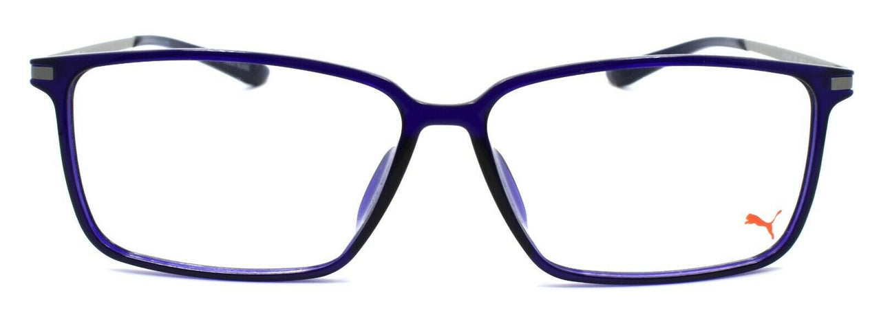 2-PUMA PU0114OA 003 Eyeglasses Frames 58-13-145 Blue / Silver-889652063669-IKSpecs