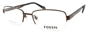 1-Fossil Aldo 0JYS Men's Eyeglasses Frames Half-rim 52-18-140 Matte Dark Brown-716737462034-IKSpecs