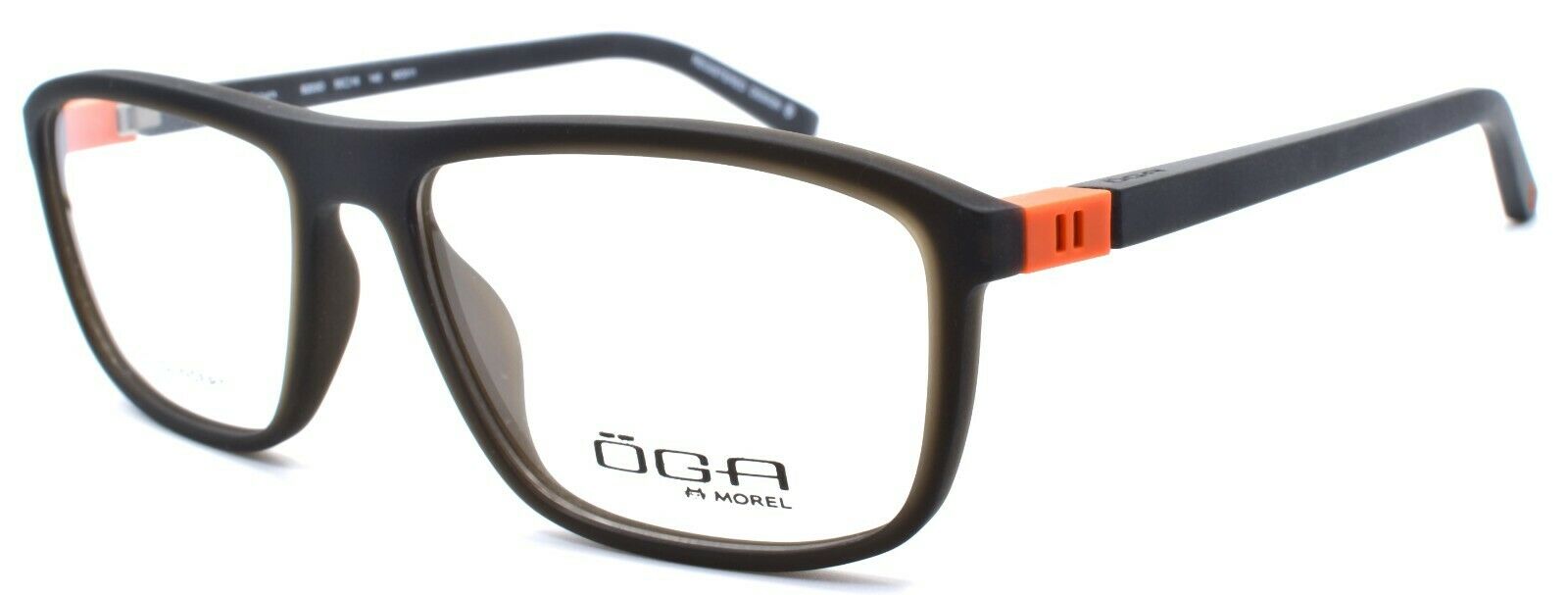 1-OGA by Morel 8203O MO011 Men's Eyeglasses Frames 55-16-140 Dark Grey-3604770897630-IKSpecs