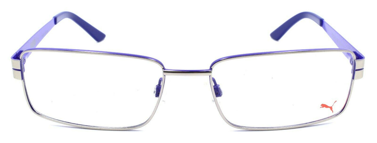 2-PUMA PE0014O 008 Men's Eyeglasses Frames 56-17-140 Silver / Blue-889652036601-IKSpecs