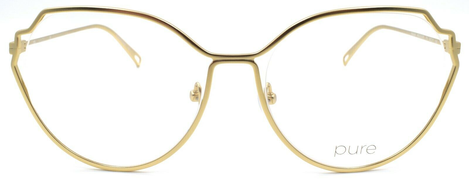 2-Airlock 5001 710 Women's Eyeglasses Frames Titanium 53-17-135 Gold-886895459099-IKSpecs