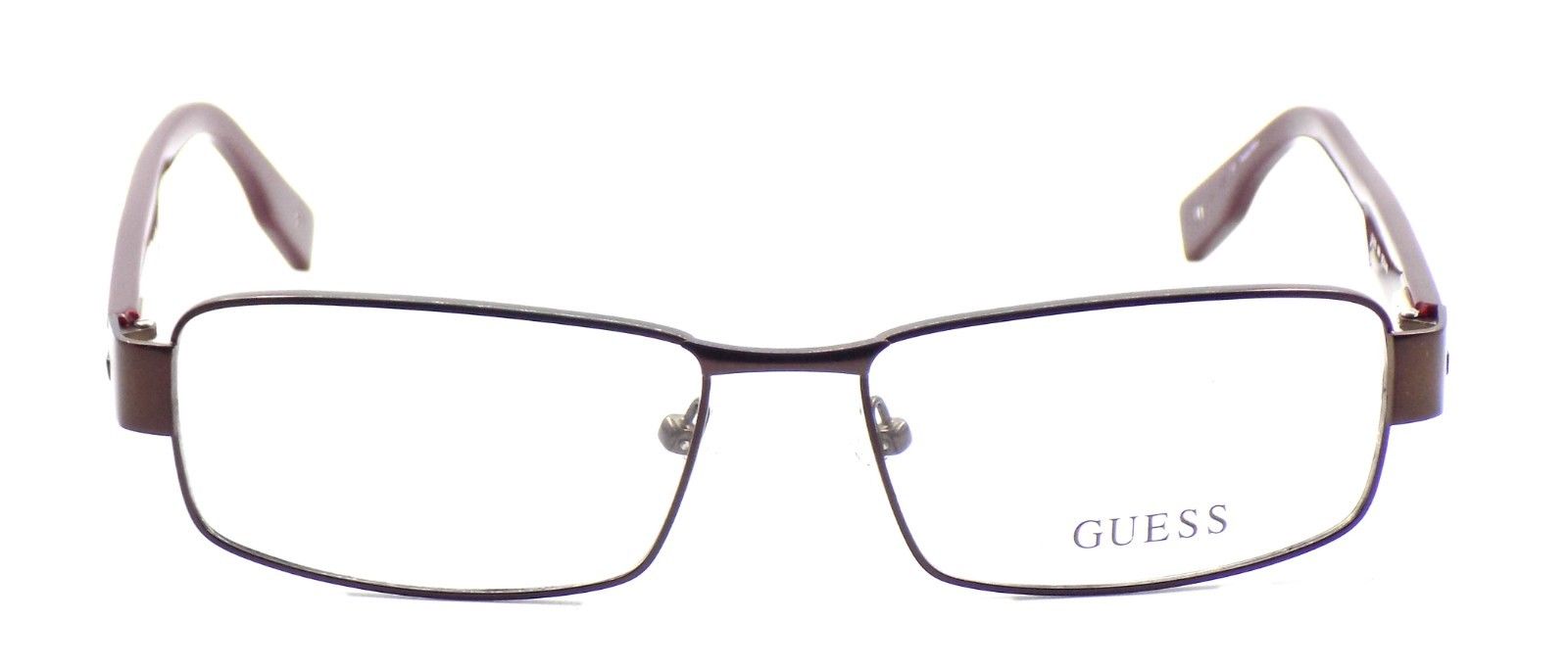 2-GUESS GU1819 BRN Men's Eyeglasses Frames 55-16-145 Satin Brown / Burgundy + CASE-715583980167-IKSpecs