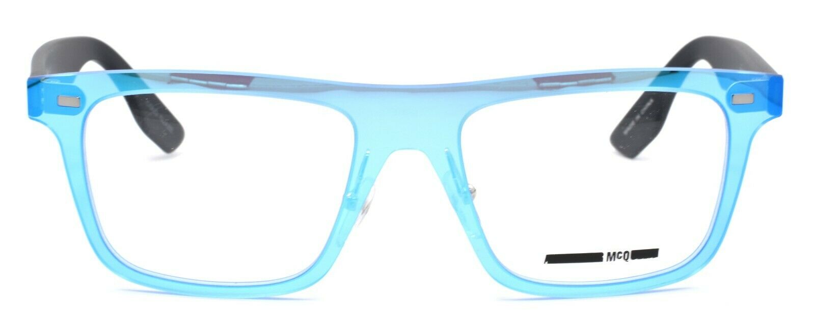 2-McQ Alexander McQueen MQ0024O 003 Unisex Eyeglasses Frame 53-19-145 Blue / Black-889652010694-IKSpecs