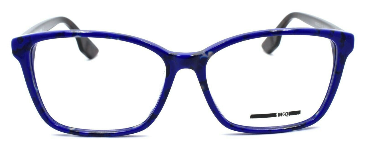 2-McQ Alexander McQueen MQ0062OA 002 Women's Eyeglasses 55-15-145 Blue Havana-889652064291-IKSpecs