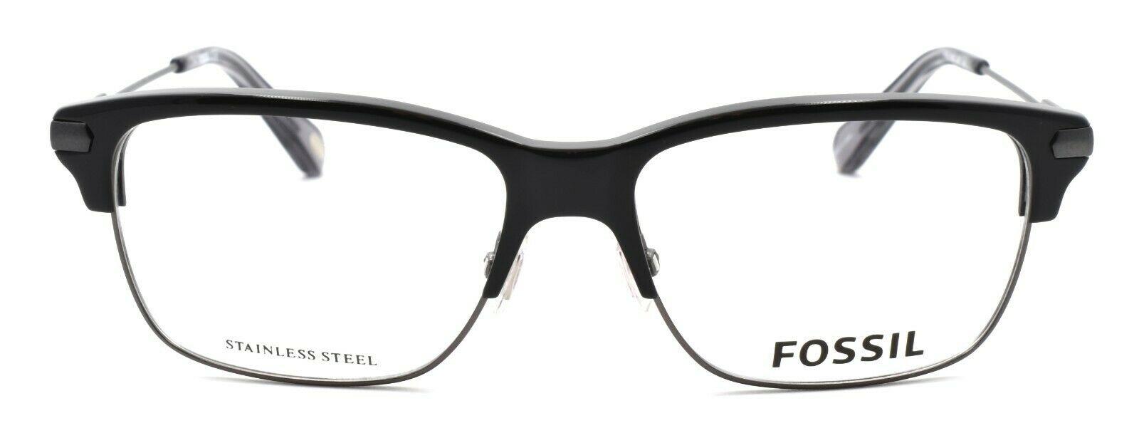 2-Fossil FOS 6056 OIP Men's Eyeglasses Frames 53-15-145 Ruthenium / Black + CASE-762753386274-IKSpecs