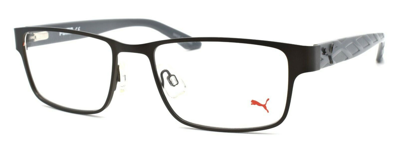 1-PUMA PU0024O 002 Men's Eyeglasses Frames 53-18-140 Brown / Grey + CASE-889652002194-IKSpecs