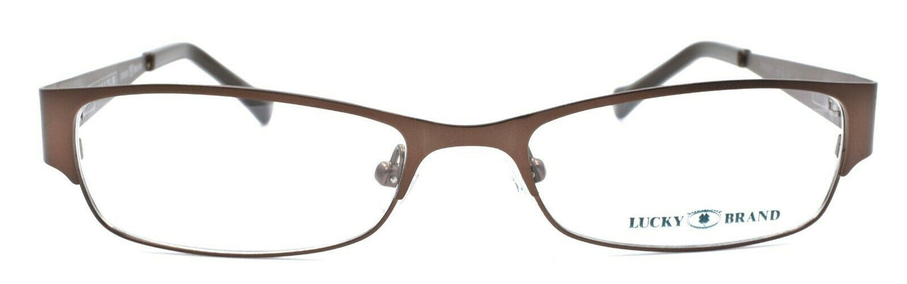 2-LUCKY BRAND Groovy Women's Eyeglasses Frames PETITE 50-16-130 Brown + CASE-751286226904-IKSpecs