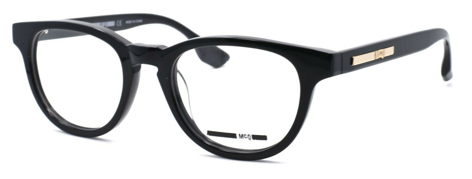 1-McQ Alexander McQueen MQ0033O 001 Unisex Eyeglasses Frames 49-20-140 Black-889652011493-IKSpecs