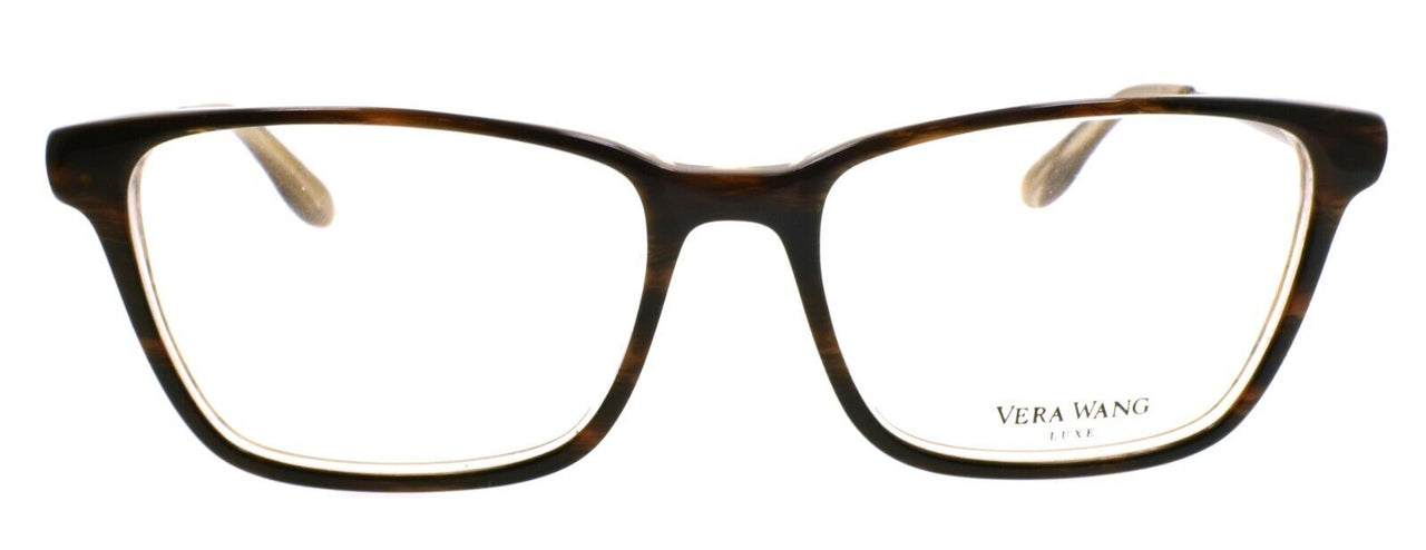 Vera Wang Tula HN Women's Eyeglasses Frames 51-16-132 Brown Horn w/ Crystals