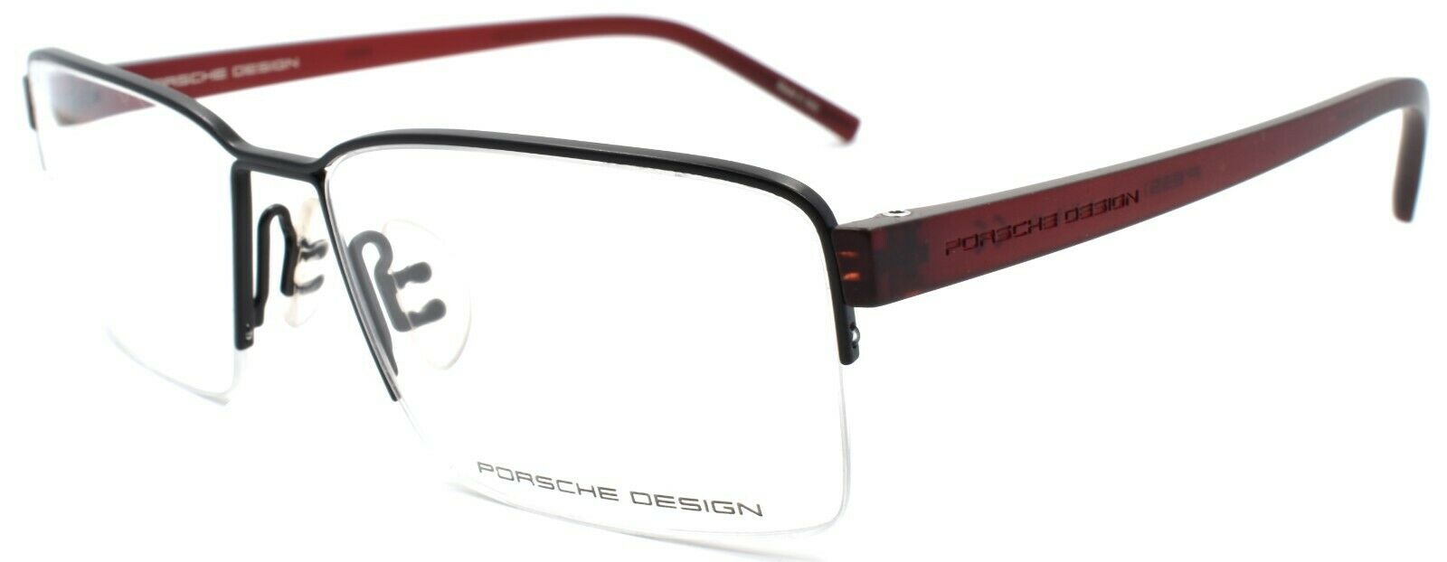 1-Porsche Design P8351 A Men's Eyeglasses Frames Half-rim 54-15-140 Black-4046901618261-IKSpecs