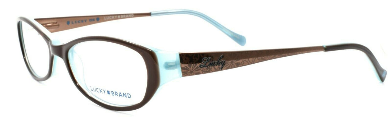 1-LUCKY BRAND Beach Trip Women's Eyeglasses Frames SMALL 49-15-135 Brown + CASE-751286214956-IKSpecs