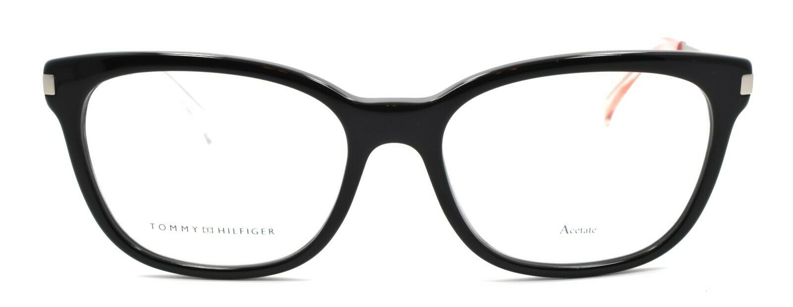 2-TOMMY HILFIGER TH 1381 FB8 Women's Eyeglasses Frames 53-17-140 Black / Palladium-762753621153-IKSpecs