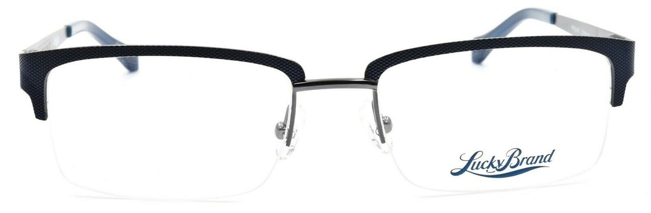 2-LUCKY BRAND Pipeline Men's Eyeglasses Frames Half-rim 53-18-140 Navy Blue + CASE-751286256338-IKSpecs