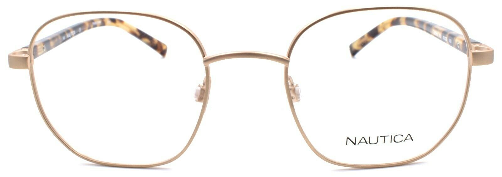 2-Nautica N7313 030 Men's Eyeglasses Frames 49-20-140 Matte Gold-688940466218-IKSpecs