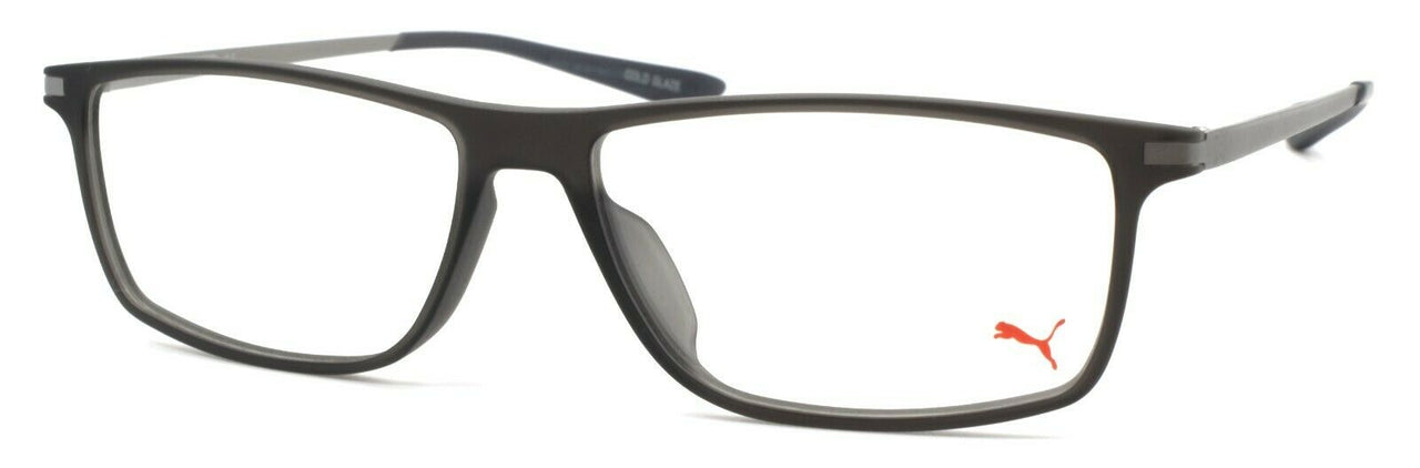 1-PUMA PU0115O 003 Men's Eyeglasses Frames 54-14-145 Matte Grey / Silver + CASE-889652063706-IKSpecs