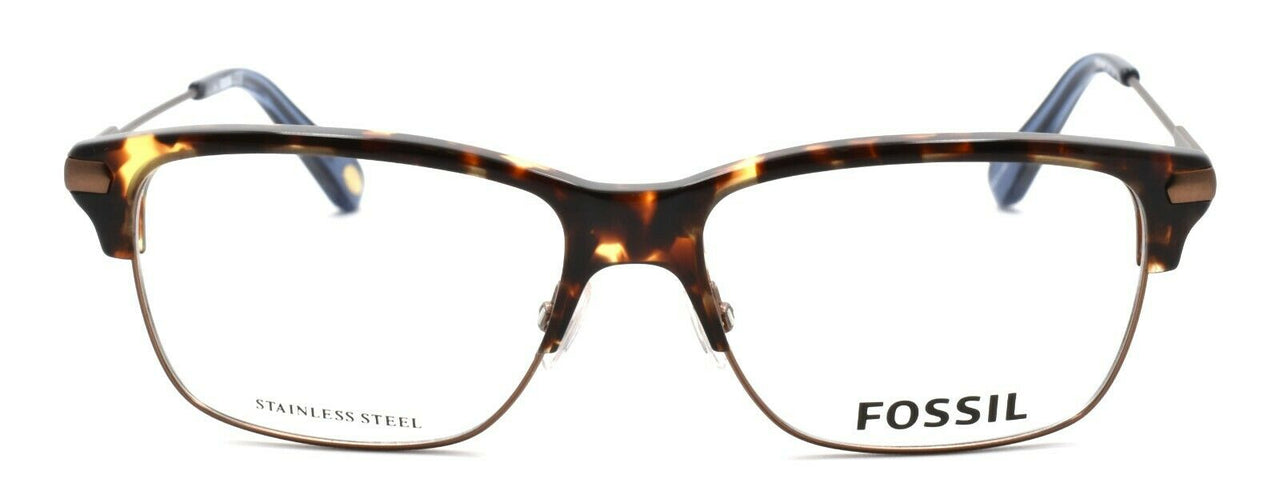 2-Fossil FOS 6056 OIS Men's Eyeglasses Frames 53-15-145 Matte Brown / Havana +CASE-762753386458-IKSpecs