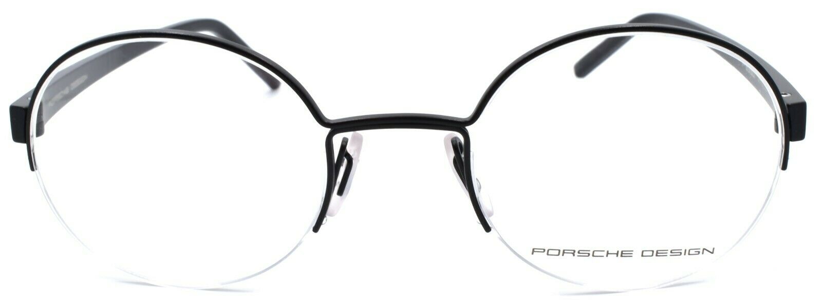 2-Porsche Design P8350 A Eyeglasses Frames Half-rim Round 50-22-145 Black-4046901603984-IKSpecs