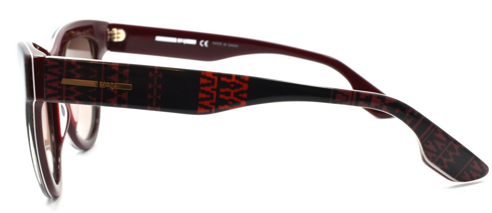 3-McQ Alexander McQueen MQ0043S 005 Women's Sunglasses Cat Eye Black & Red / Brown-889652032207-IKSpecs