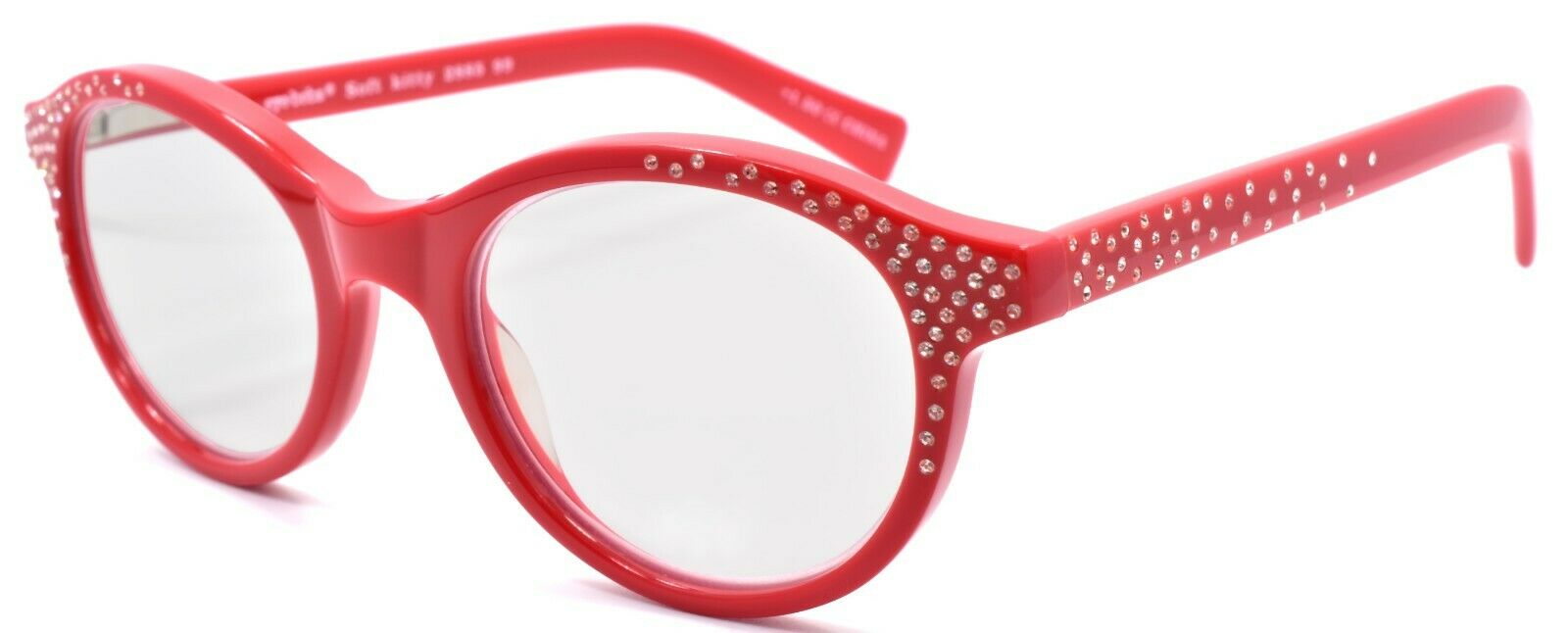 1-Eyebobs Soft Kitty 2885 99 Women's Reading Glasses Red / Rhinestones +2.00-842446052232-IKSpecs