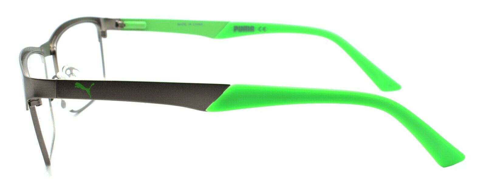 3-PUMA PE0011O 008 Men's Eyeglasses Frames 56-17-140 Ruthenium / Green-889652034478-IKSpecs