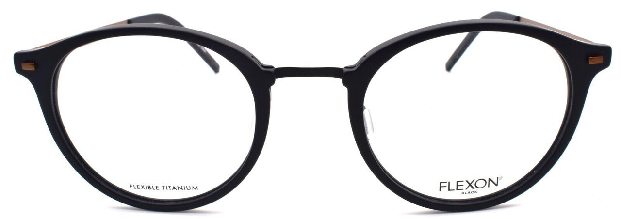 2-Flexon B2024 001 Men's Eyeglasses Frames Black 50-23-145 Flexible Titanium-883900206518-IKSpecs