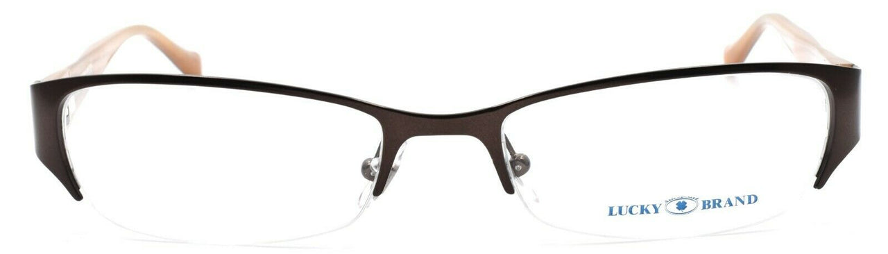 2-LUCKY BRAND Casey Women's Eyeglasses Frames Half-rim 52-18-135 Brown + CASE-751286210163-IKSpecs