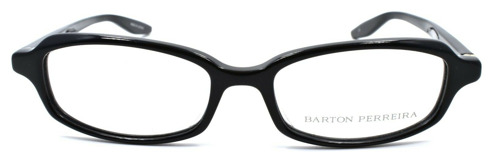 2-Barton Perreira Nicholette BLA/SIL Women's Eyeglasses Frames 49-17-135 Black-672263038979-IKSpecs