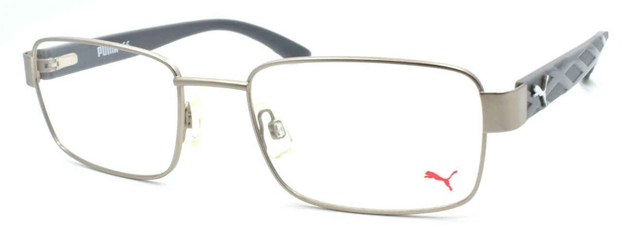 1-PUMA PU0025O 007 Men's Eyeglasses Frames 56-20-140 Silver / Gray-889652004020-IKSpecs