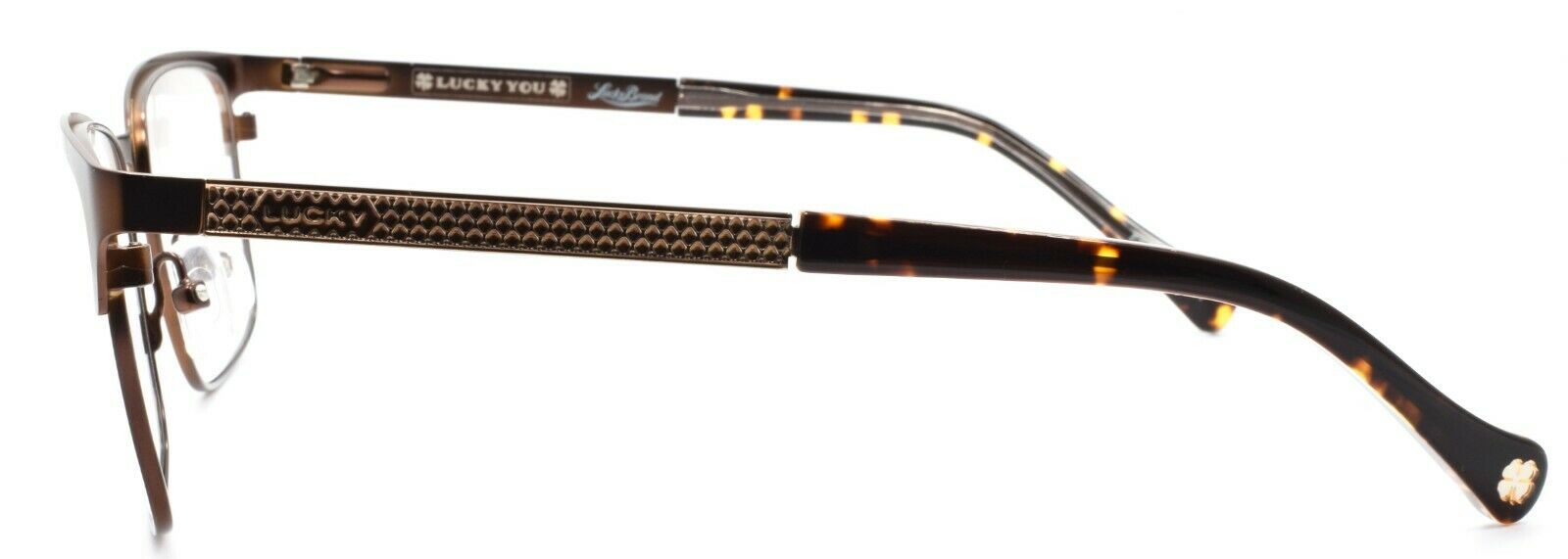 3-LUCKY BRAND D501 Men's Eyeglasses Frames 53-18-135 Brown + CASE-751286277425-IKSpecs
