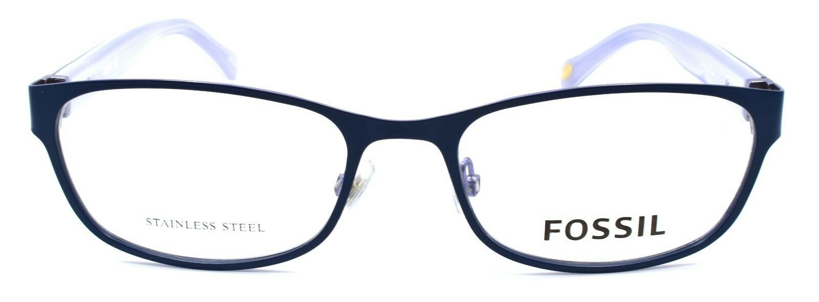 2-Fossil FOS 7023 RCT Women's Eyeglasses Frames 51-17-140 Matte Blue-716736029207-IKSpecs