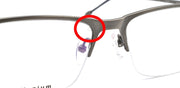 4-John Varvatos V154 Men's Eyeglasses Half-rim Titanium 54-17-145 Gunmetal Japan-751286293104-IKSpecs