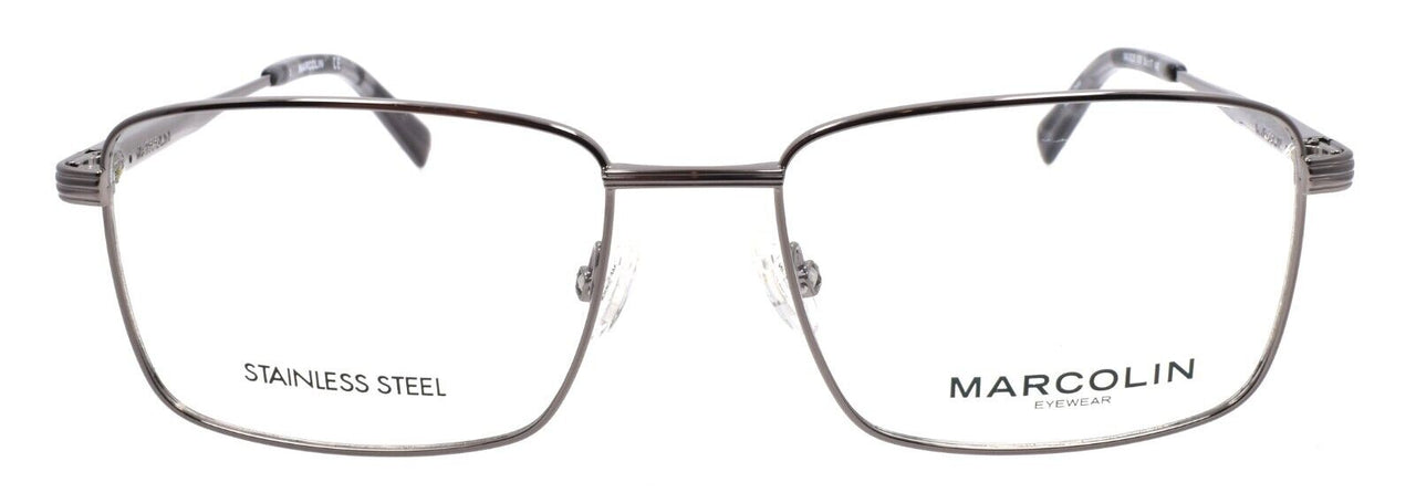 Marcolin MA3028 008 Men's Eyeglasses Frames 54-17-145 Shiny Gunmetal