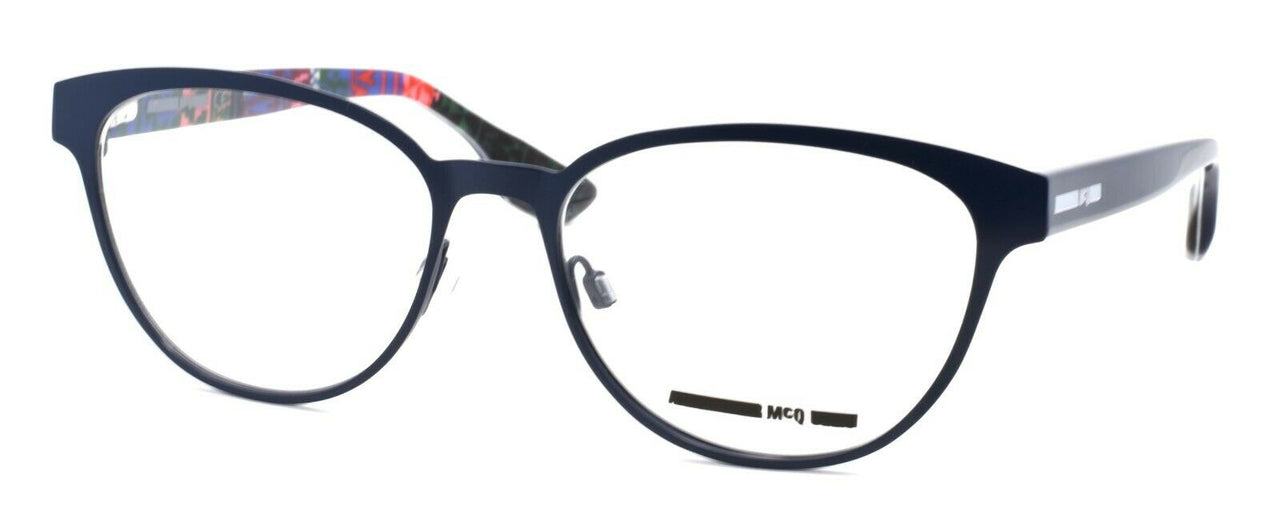 1-McQ Alexander McQueen MQ0046O 003 Women's Eyeglasses Frames 53-16-145 Blue-889652032764-IKSpecs