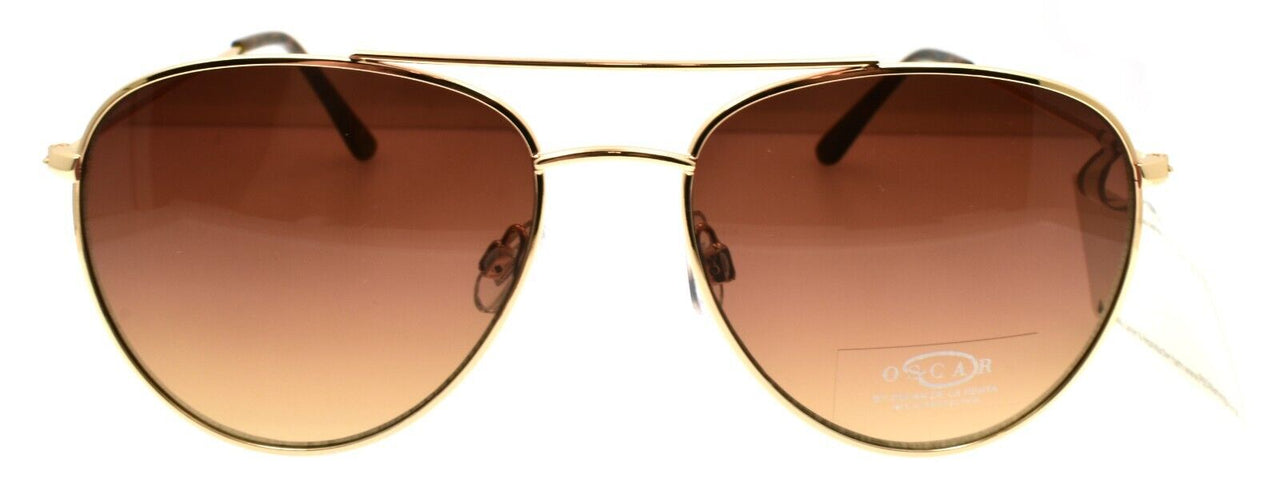 2-OSCAR By Oscar De La Renta OSS3110 700 Women's Sunglasses Aviator Gold / Brown-800414565863-IKSpecs