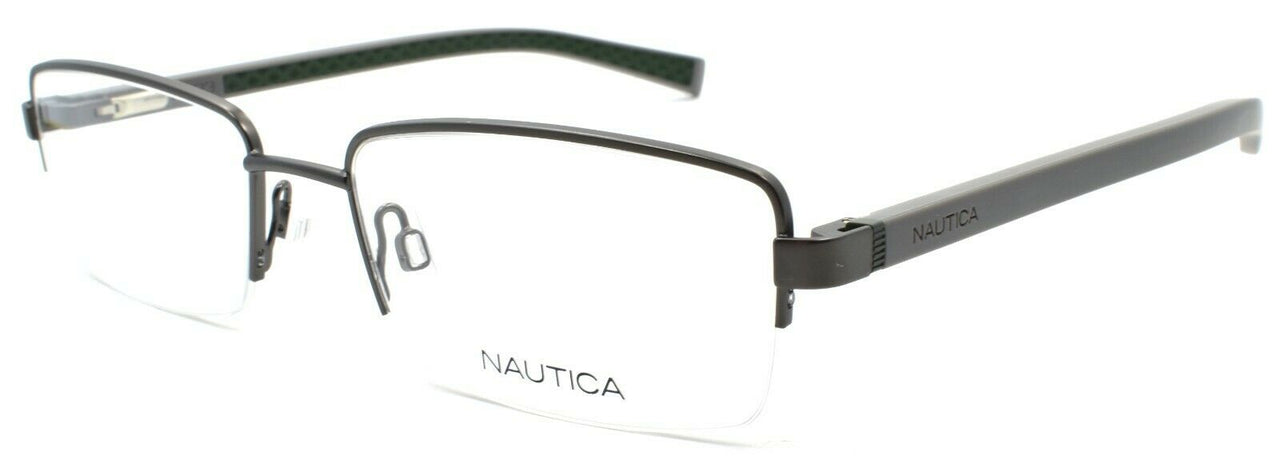 1-Nautica N7309 030 Men's Eyeglasses Frames Half-rim 54-18-140 Matte Gunmetal-688940464092-IKSpecs