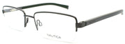 1-Nautica N7309 030 Men's Eyeglasses Frames Half-rim 54-18-140 Matte Gunmetal-688940464092-IKSpecs