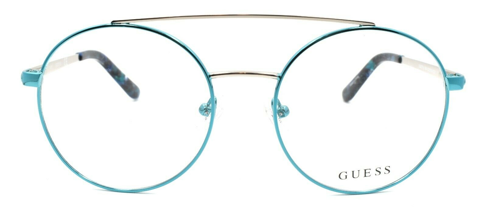 2-GUESS GU2714 084 Women's Eyeglasses Frames Aviator 52-18-135 Shiny Light Blue-889214034120-IKSpecs