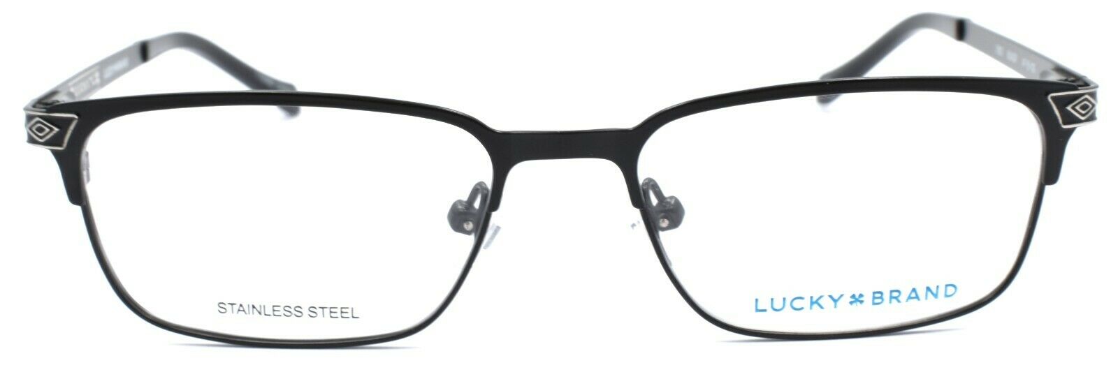 2-LUCKY BRAND D802 Kids Unisex Eyeglasses Frames Small 47-15-130 Black + CASE-751286282467-IKSpecs